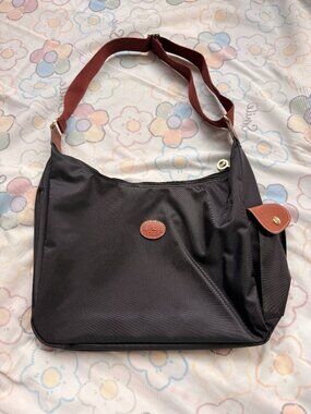 Longchamp Black Hobo Underarm Bag